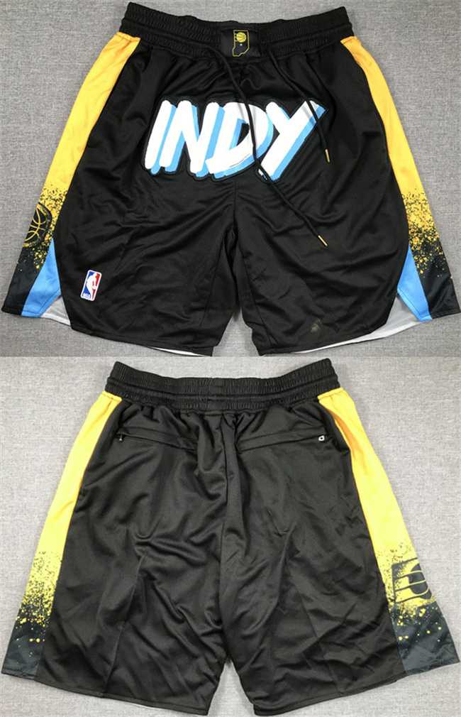 Men%27s Indiana Pacers Black City Edition Shorts (Run Small)->mlb youth jerseys->MLB Jersey